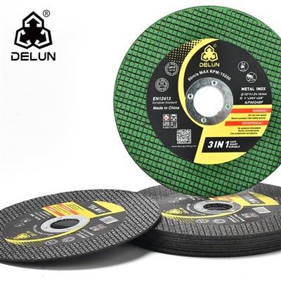 DELUN 105mm 4 Inch Hardware Tools Metal Cutting Disc Depressed Flat Aluminum Oxide Abrasive Wheel