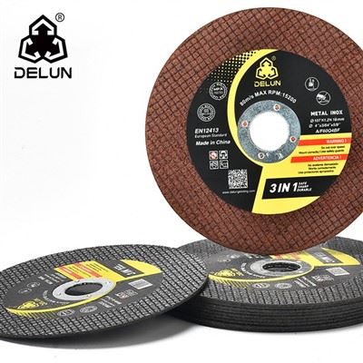 DELUN 105mm 4 Inch Hardware Tools Metal Cutting Disc Depressed Flat Aluminum Oxide Abrasive Wheel
