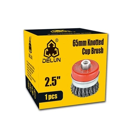DELUN High Quality 65mm Twisted Cup Wire Brush